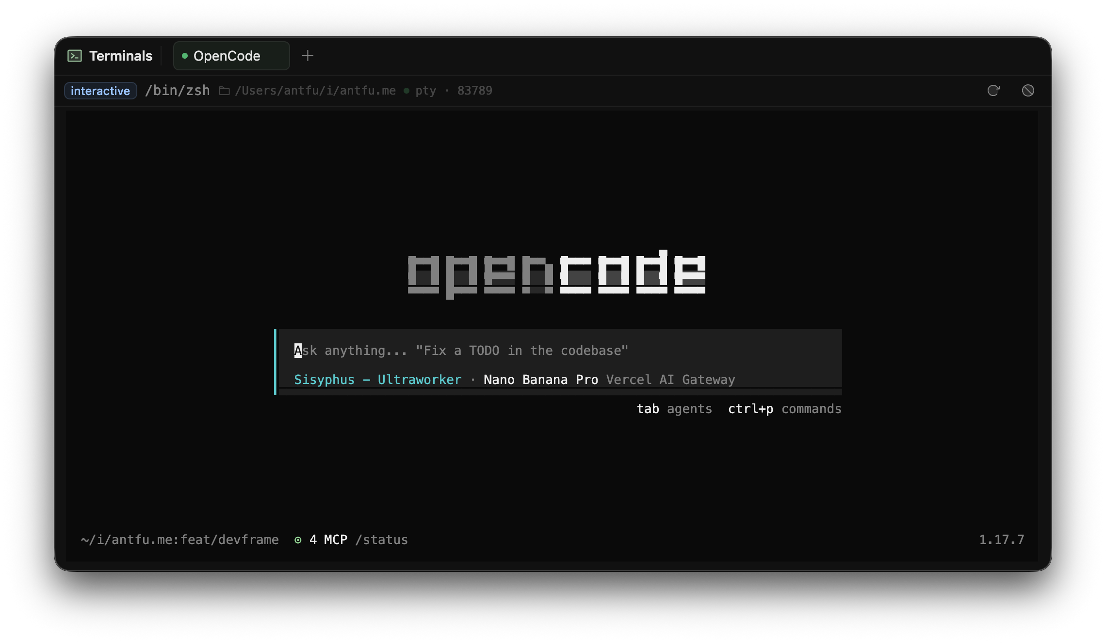 Terminals plugin running as a standalone page